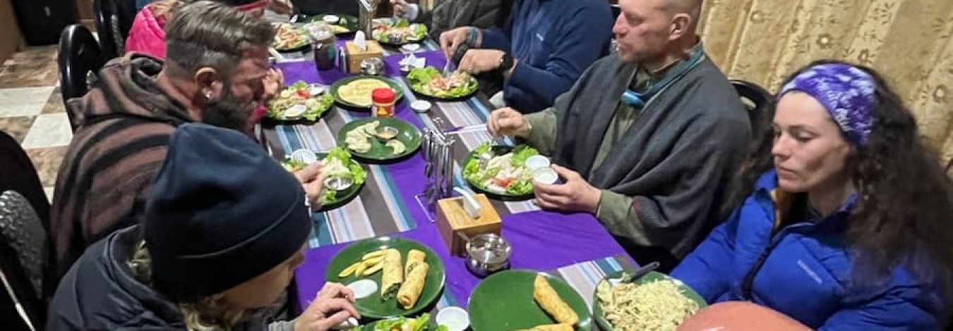 Dinner at Gosainkunda trek