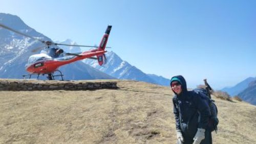 Helicopter tour from Everest view hotel