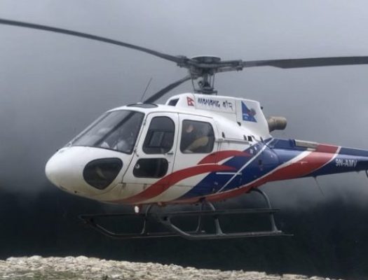 Manang Air helicopter crash during Everest base camp helicopter tour