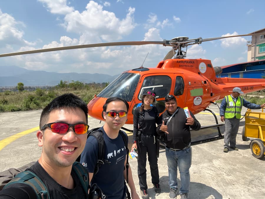 Everest base camp helicopter safety