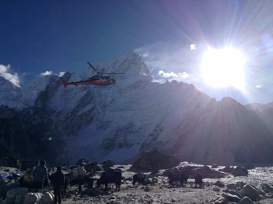 Everest base camp Helicopter tour in September
